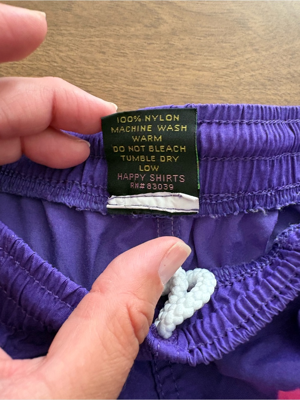 Vintage Gecko Hawaii Purple Graphic Swim Shorts with Neon Accents - Picture 2 of 9
